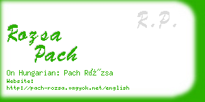 rozsa pach business card